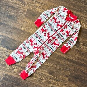 Hanna Andersson Festive Red and White Footie Pajamas